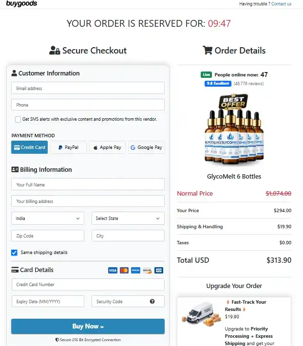 GlycoMelt GlycoMelt Order Page